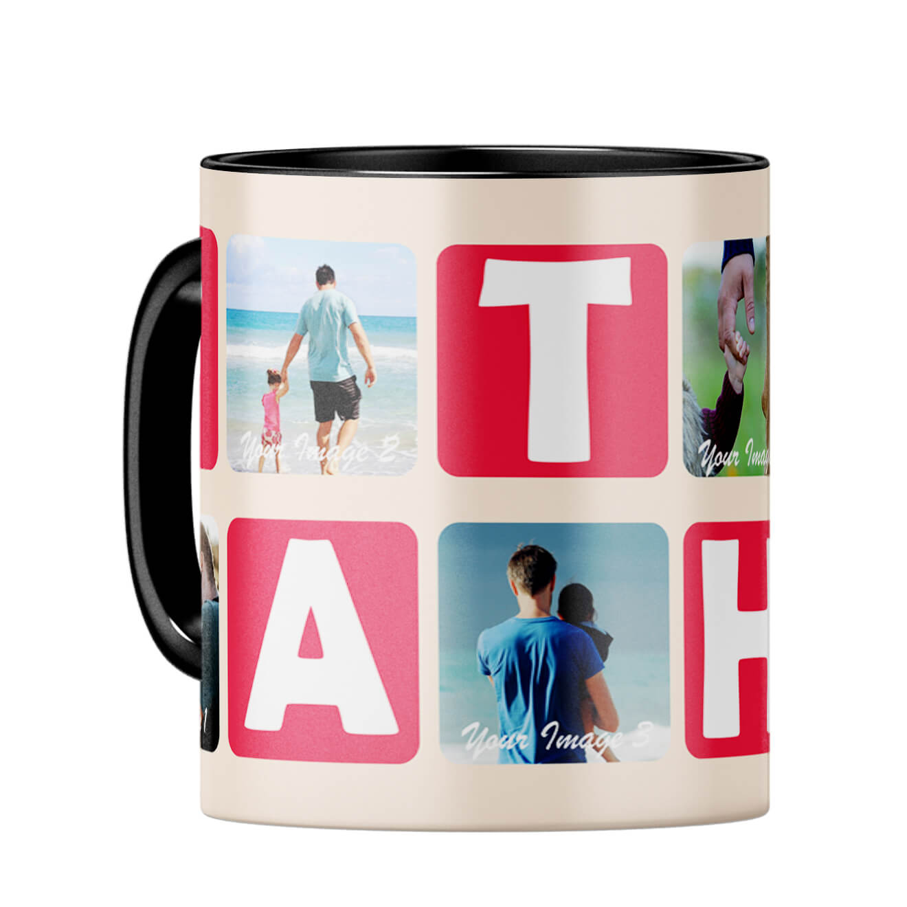 Father Collage Coffee MugC-Black