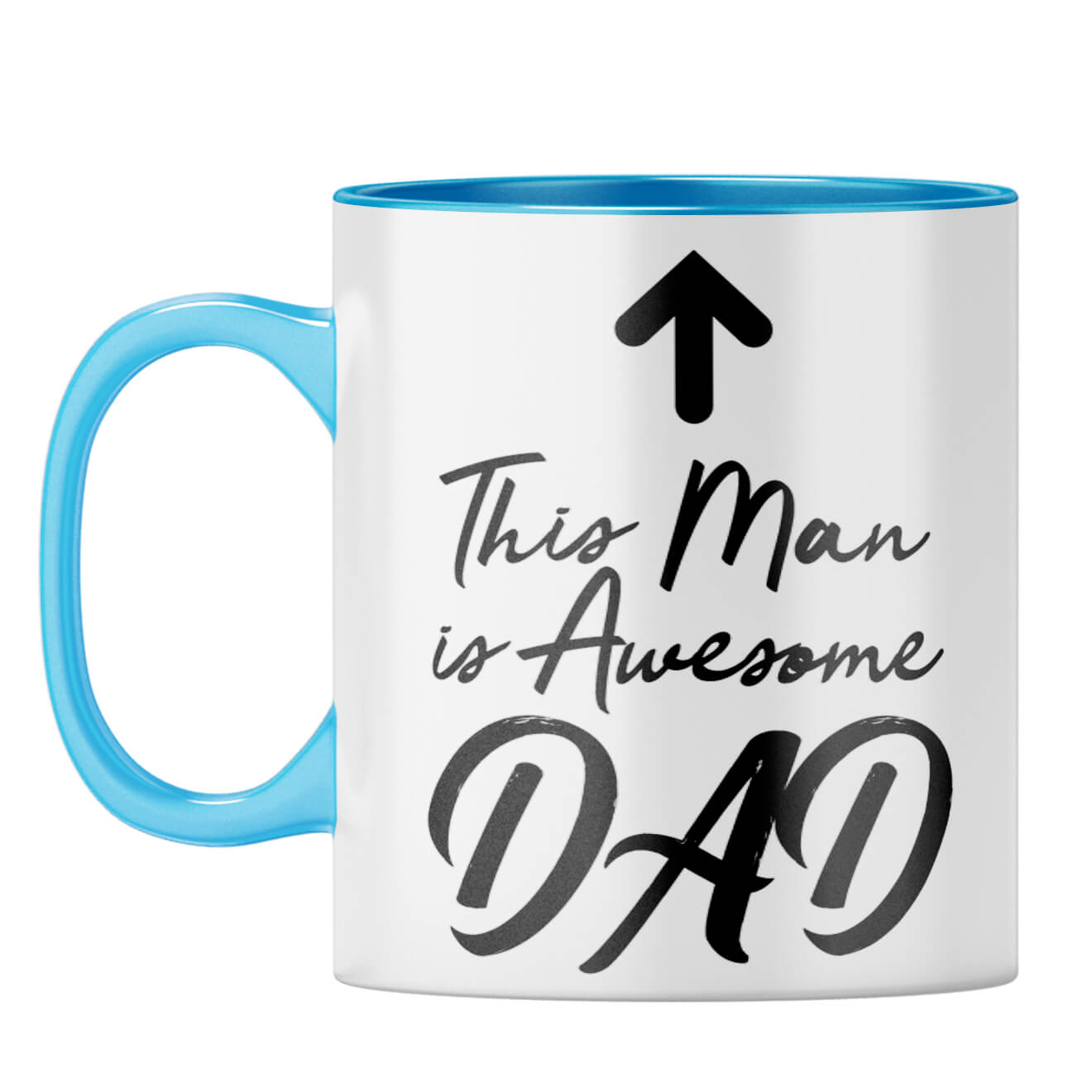 Awesome Dad Coffee Mug Light Blue