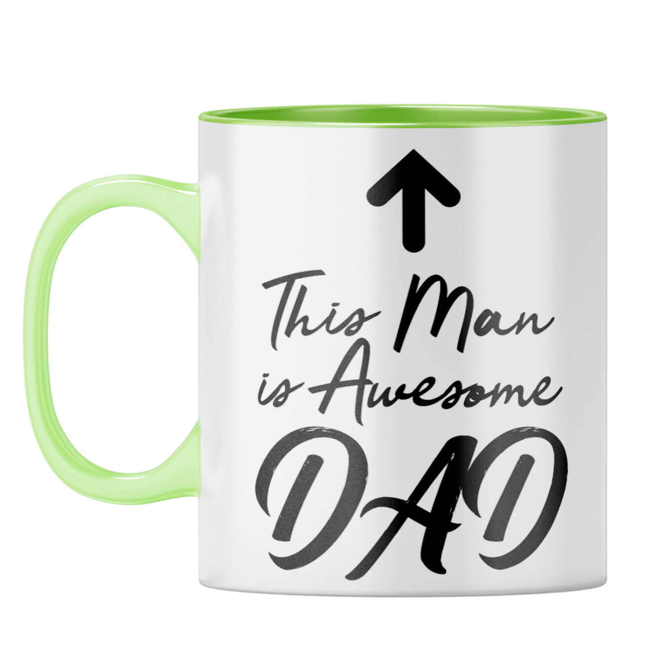 Awesome Dad Coffee Mug Light Green