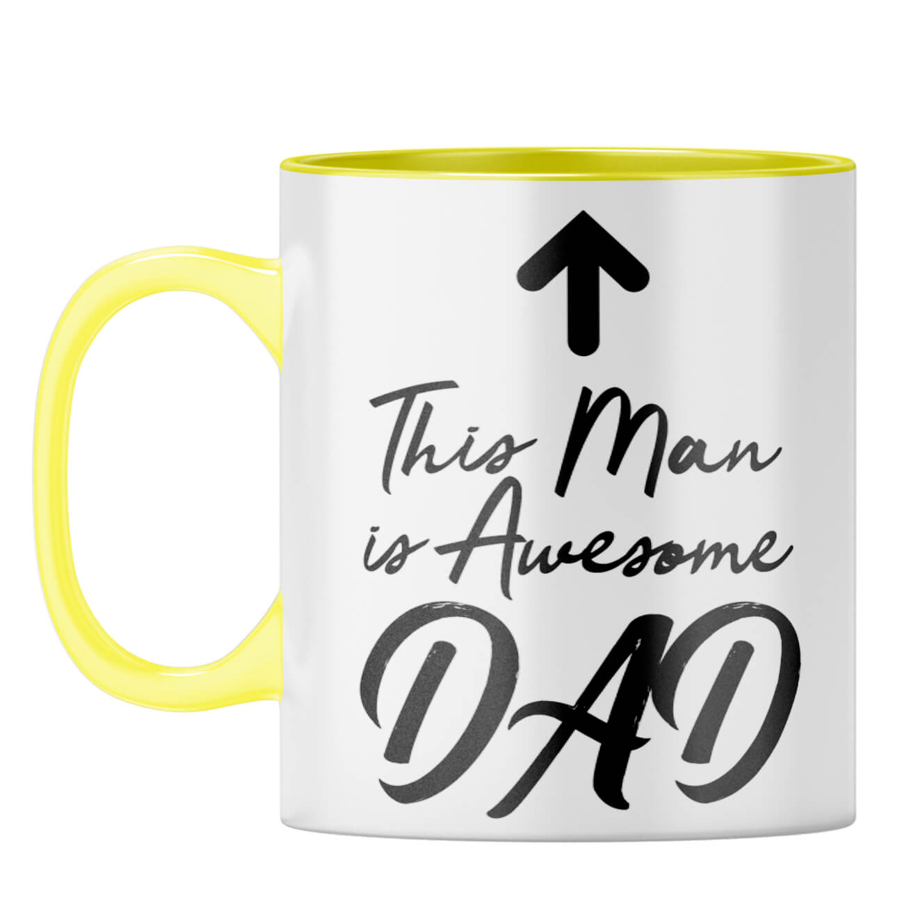 Awesome Dad Coffee Mug Yellow