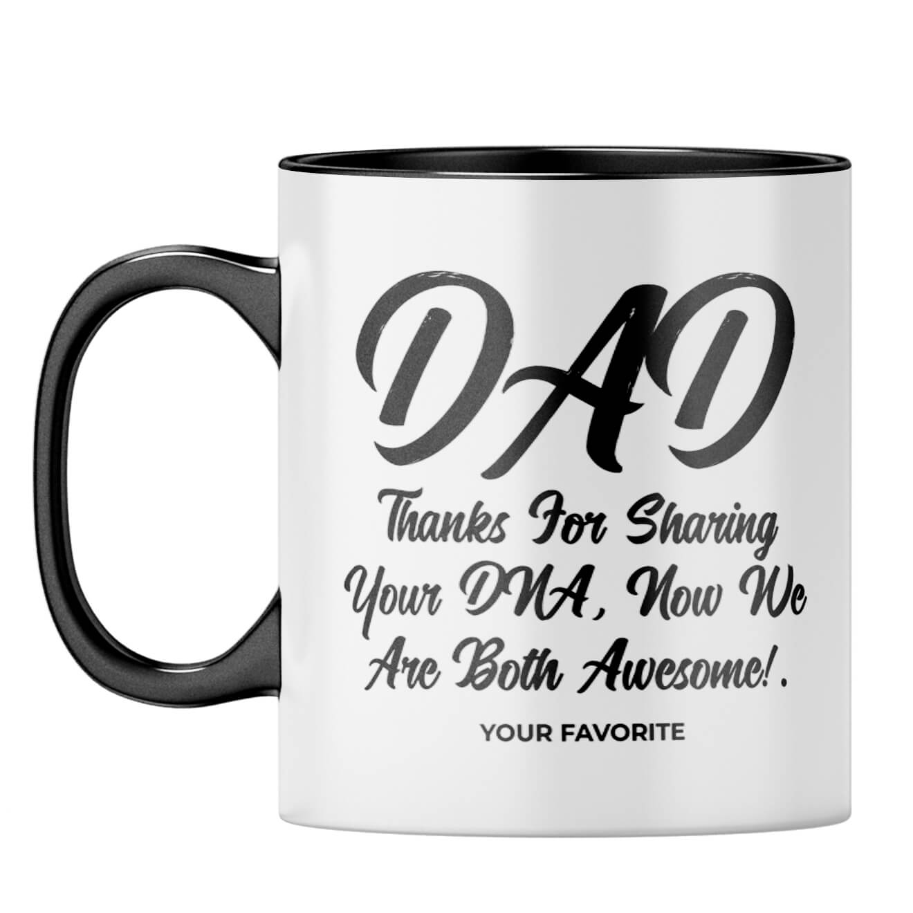 Dad Thanks for Sharing DNA Coffee Mug Black