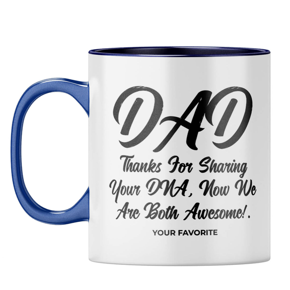 Dad Thanks for Sharing DNA Coffee Mug Dark Blue