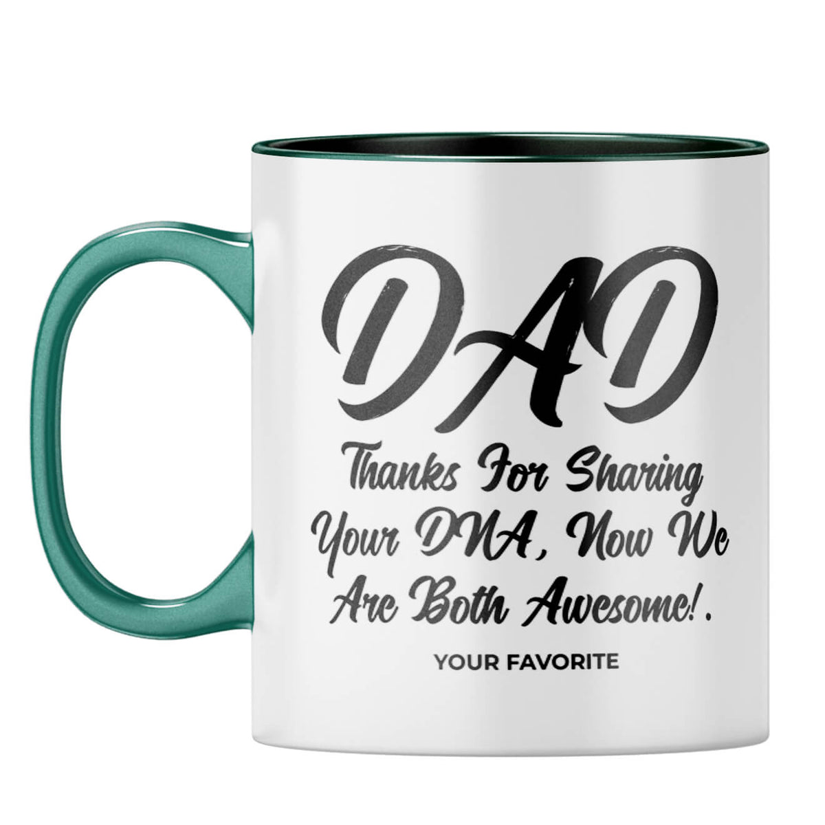 Dad Thanks for Sharing DNA Coffee Mug Dark Green