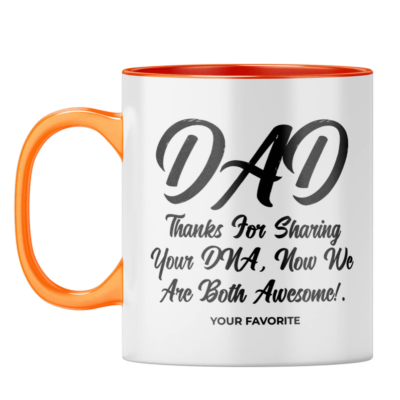 Dad Thanks for Sharing DNA Coffee Mug Orange