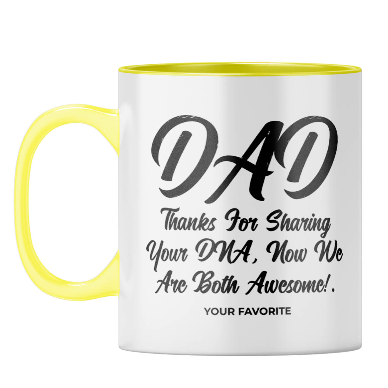 Dad Thanks for Sharing DNA Coffee Mug Yellow