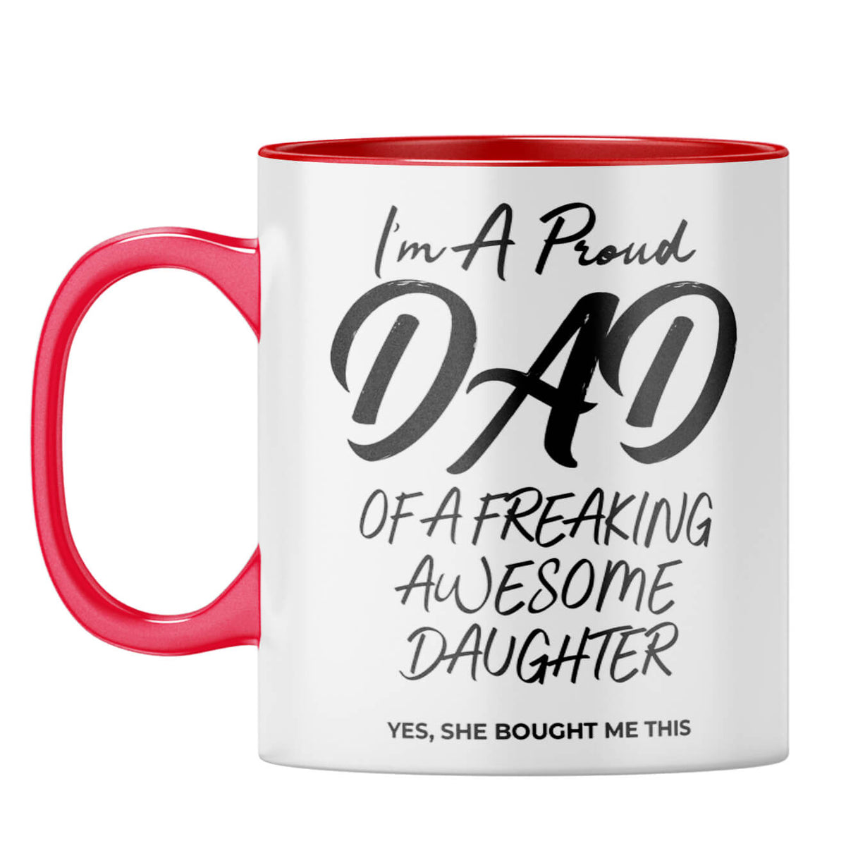 Dad of Awesome Daughter Coffee Mug Red