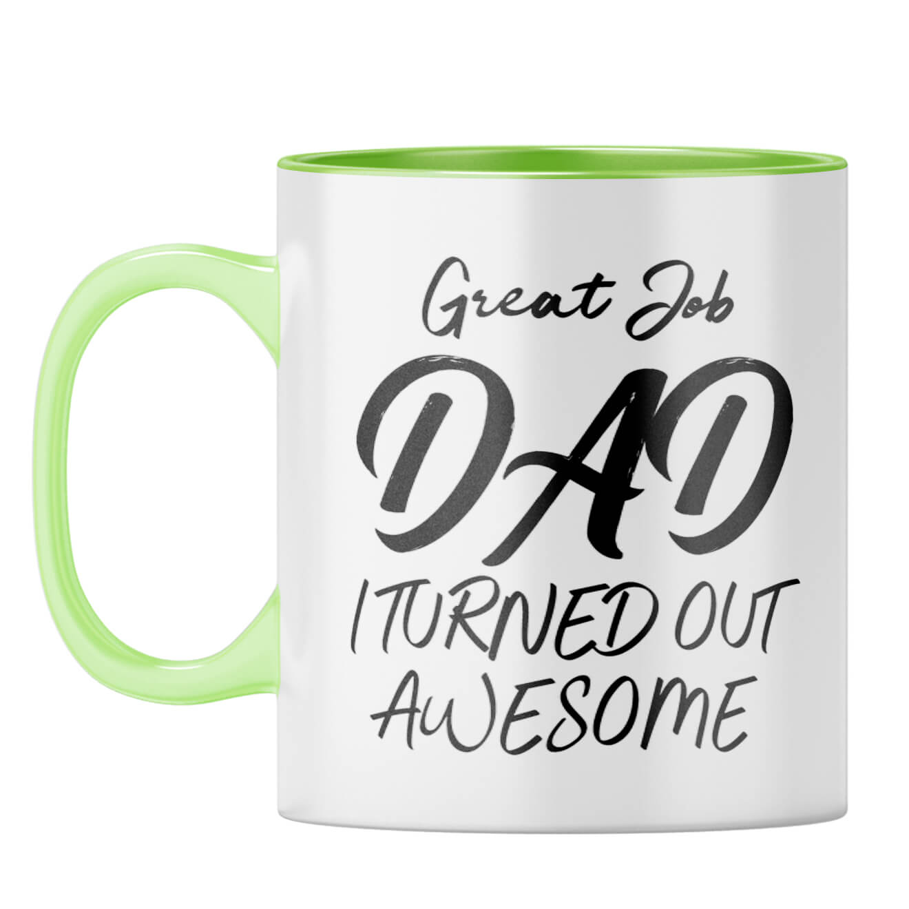 Great Job Dad Coffee Mug Light Green
