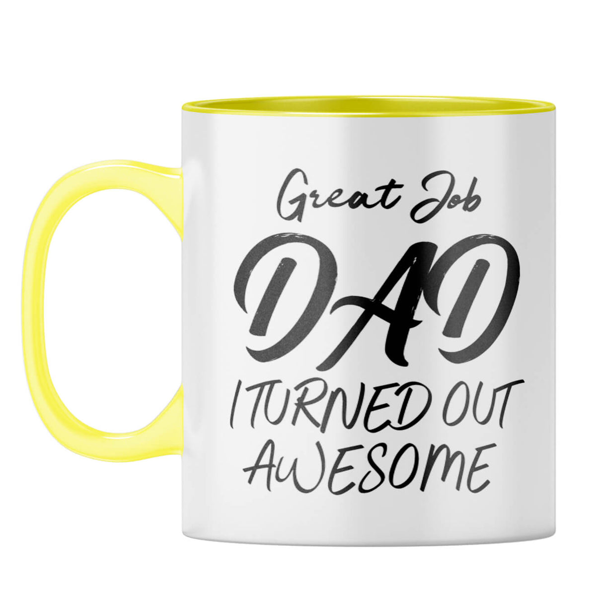 Great Job Dad Coffee Mug Yellow