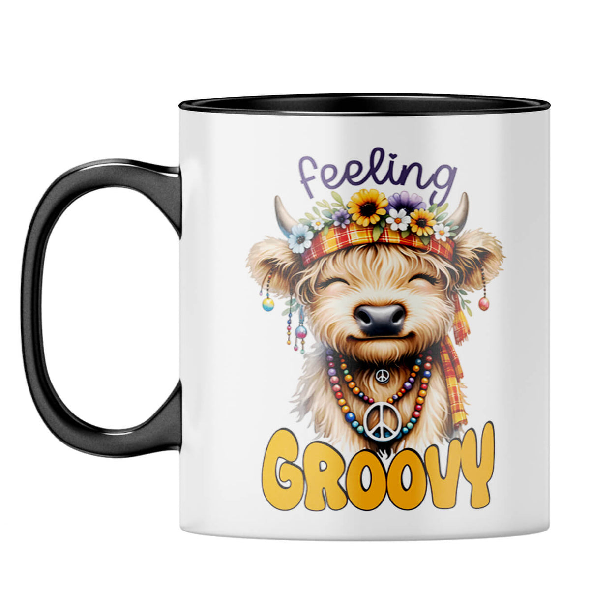 Feeling Groovy Coffee Mug Black