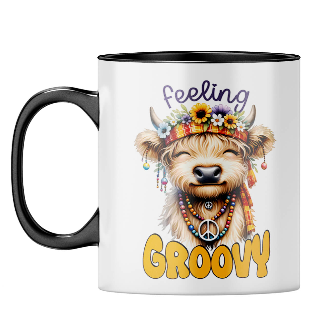 Feeling Groovy Coffee Mug Black