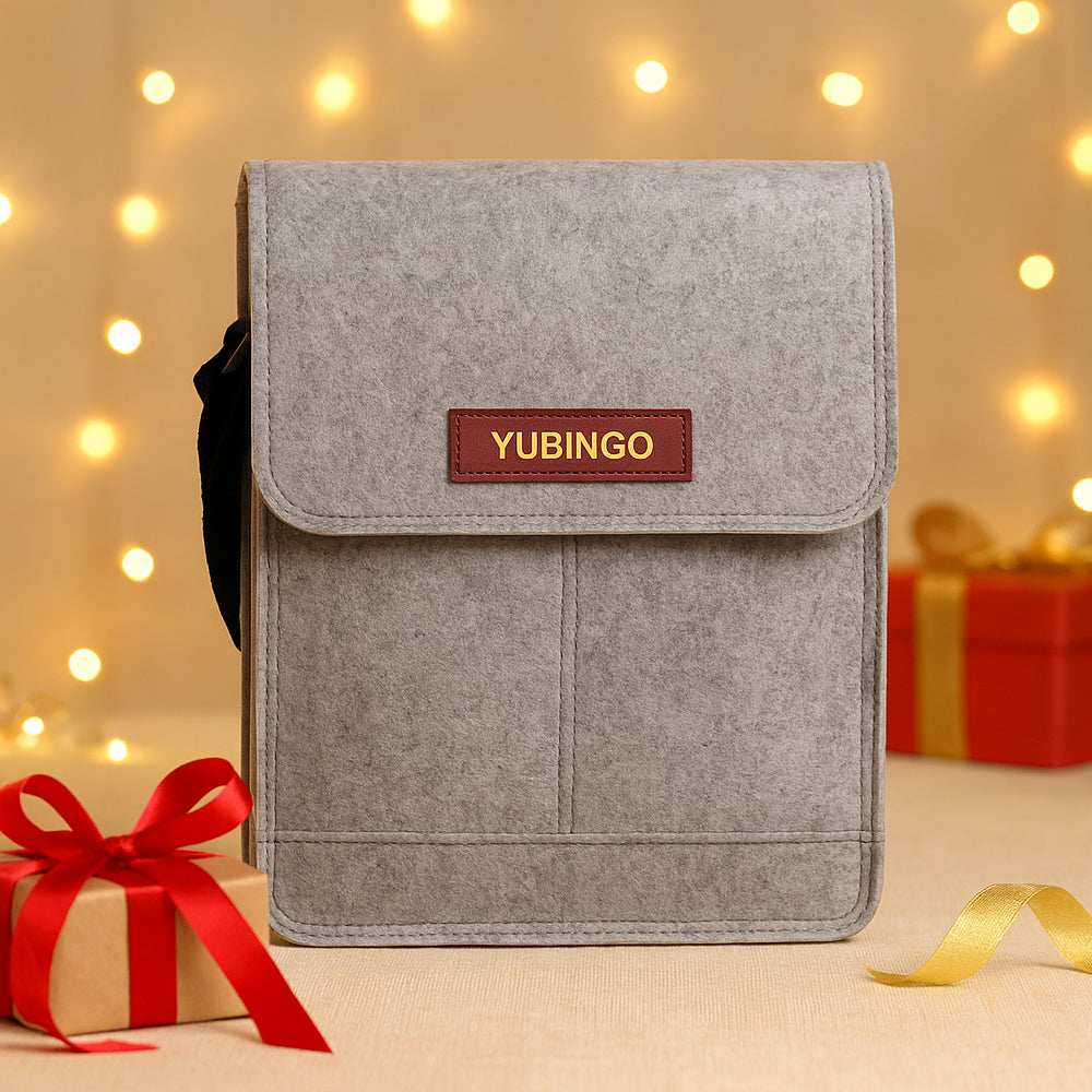 Felt sling bag by Yubingo in grey felt material – lightweight unisex everyday carry bag