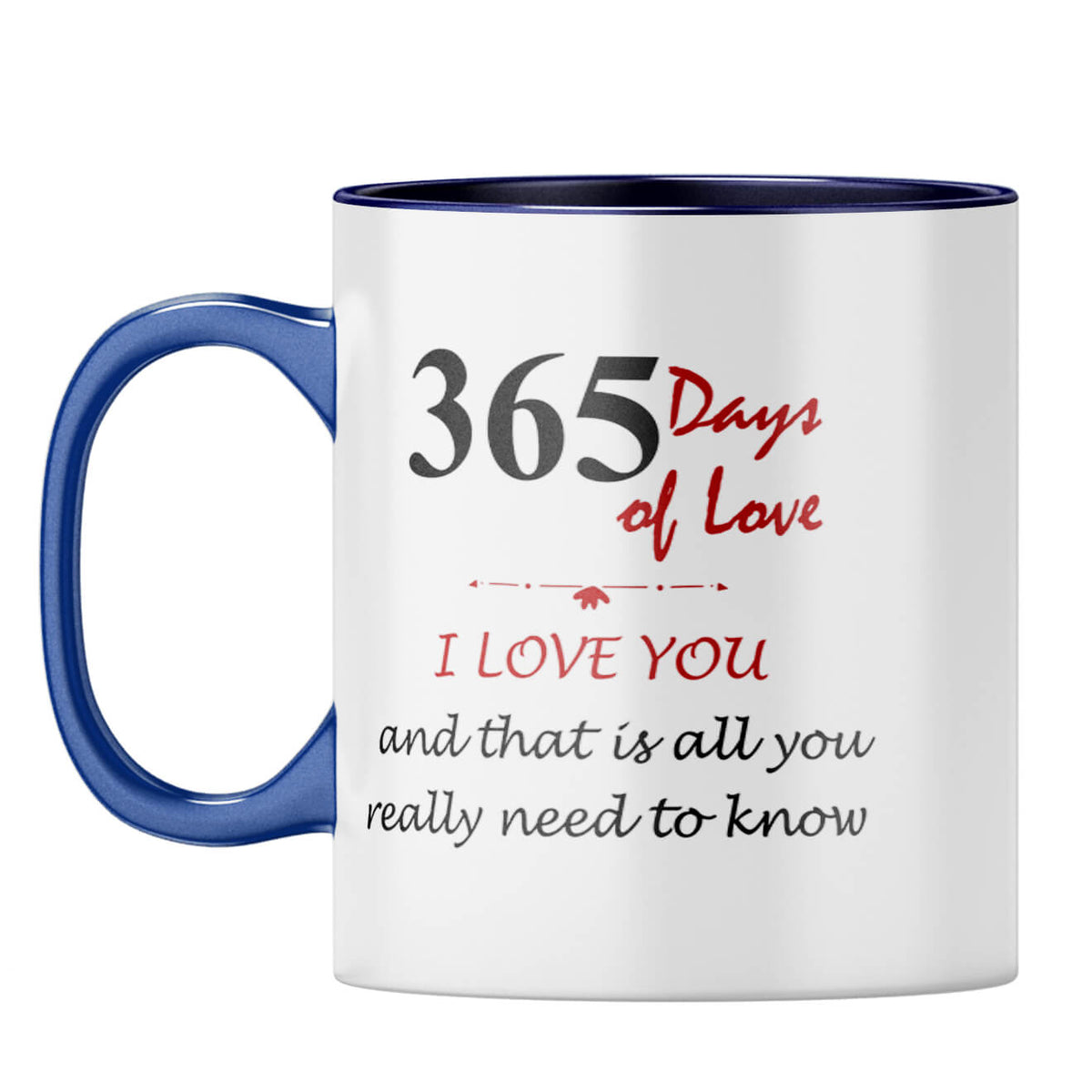 First Anniversary Gift Coffee Mug Dark Blue