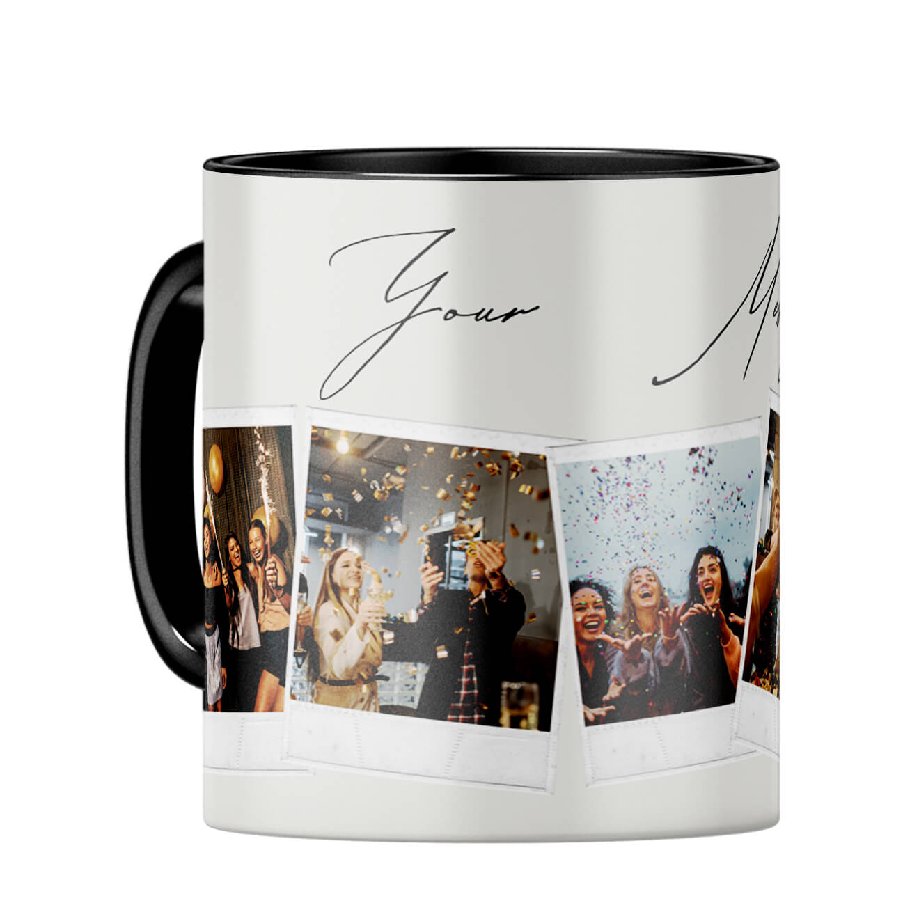 Five Photos Coffee Mug Black