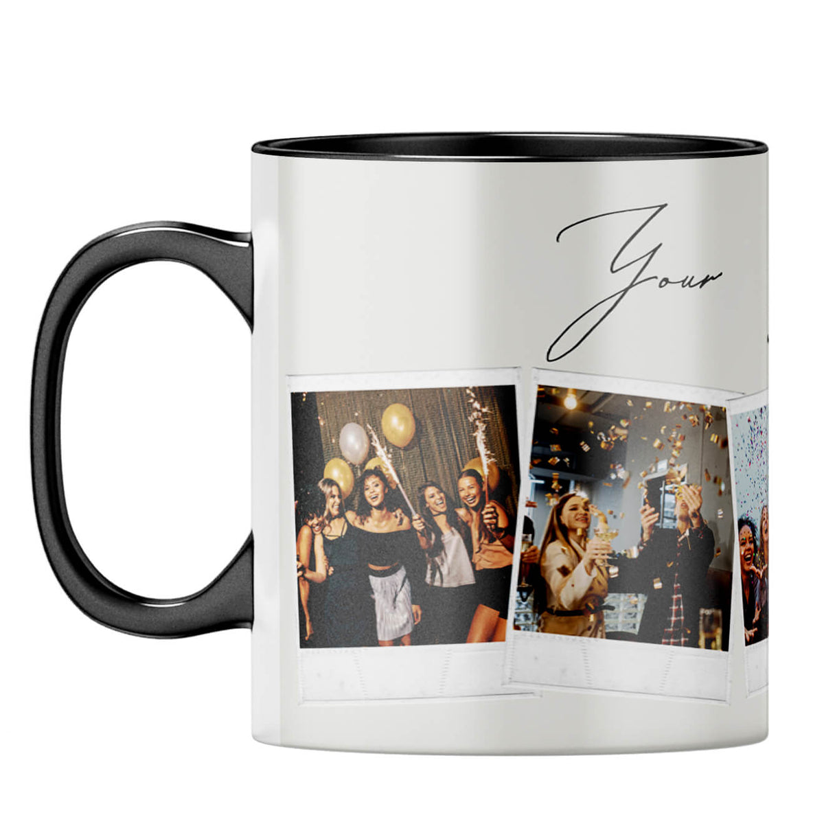 Five Photos Coffee MugF-Black