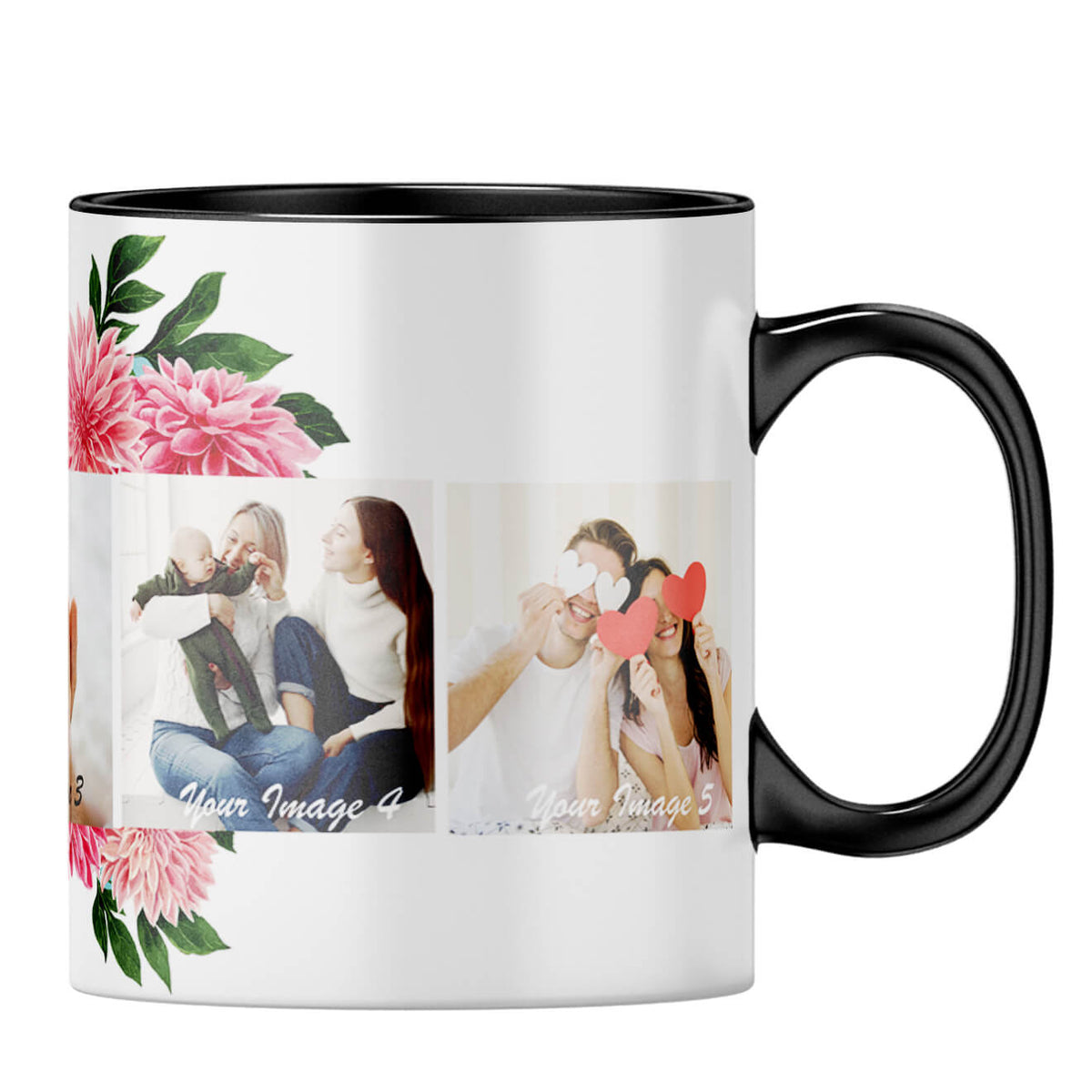 Flowery Coffee MugB-Black