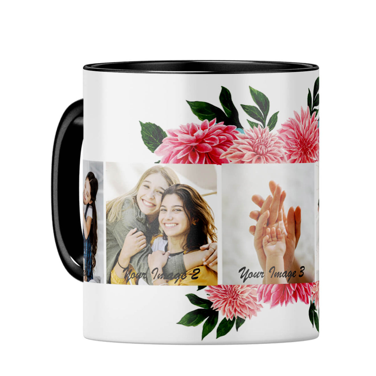 Flowery Coffee MugC-Black