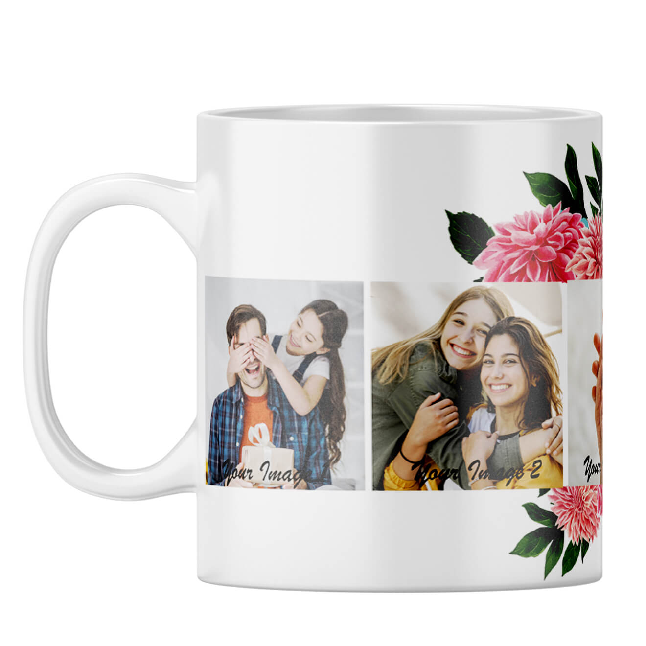 Flowery Coffee Mug White