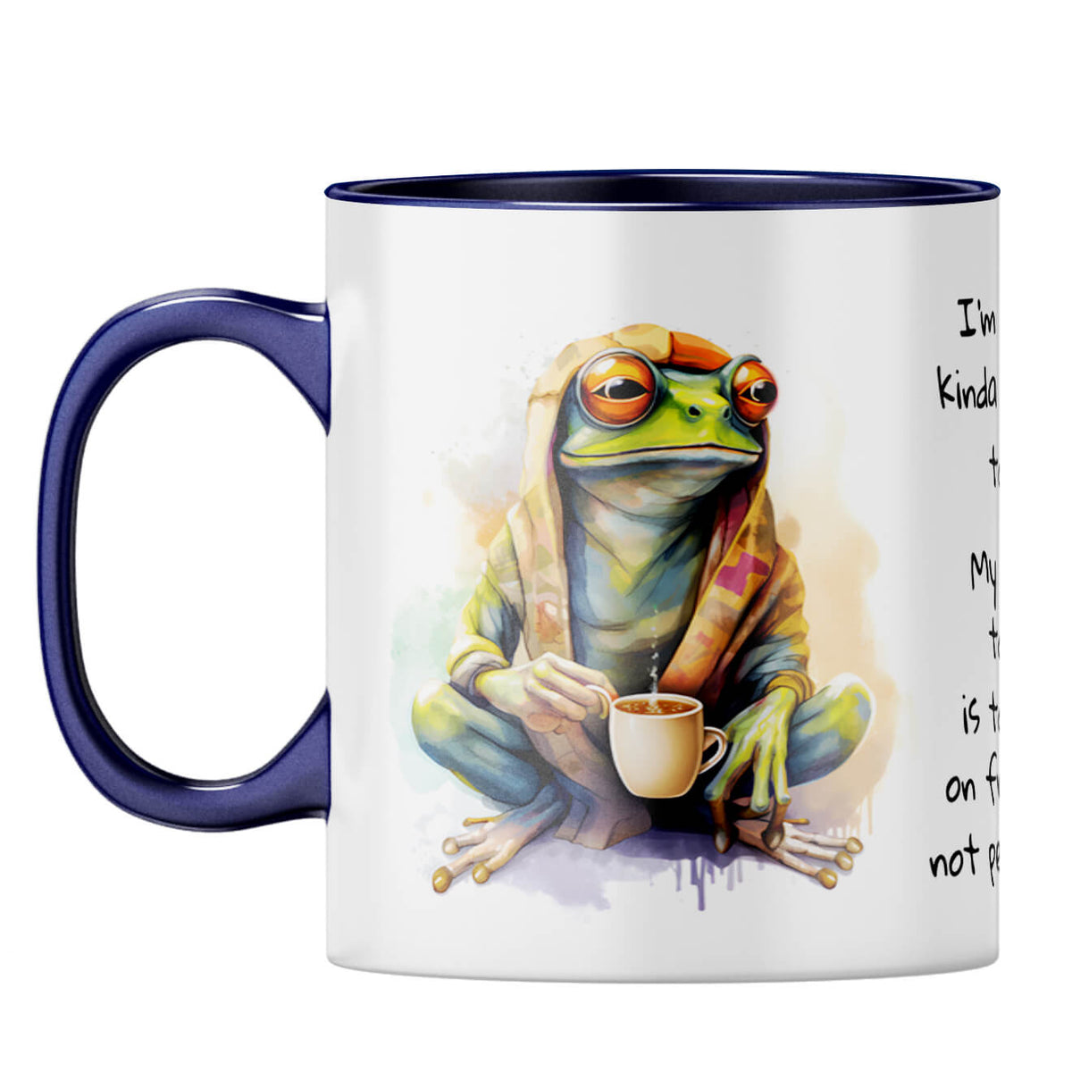 Focus on Progress Coffee Mug Dark Blue