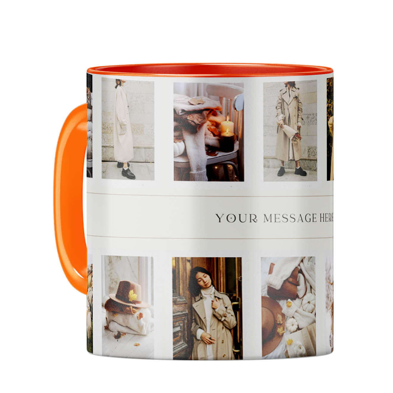 Fourteen Photos Coffee Mug Orange