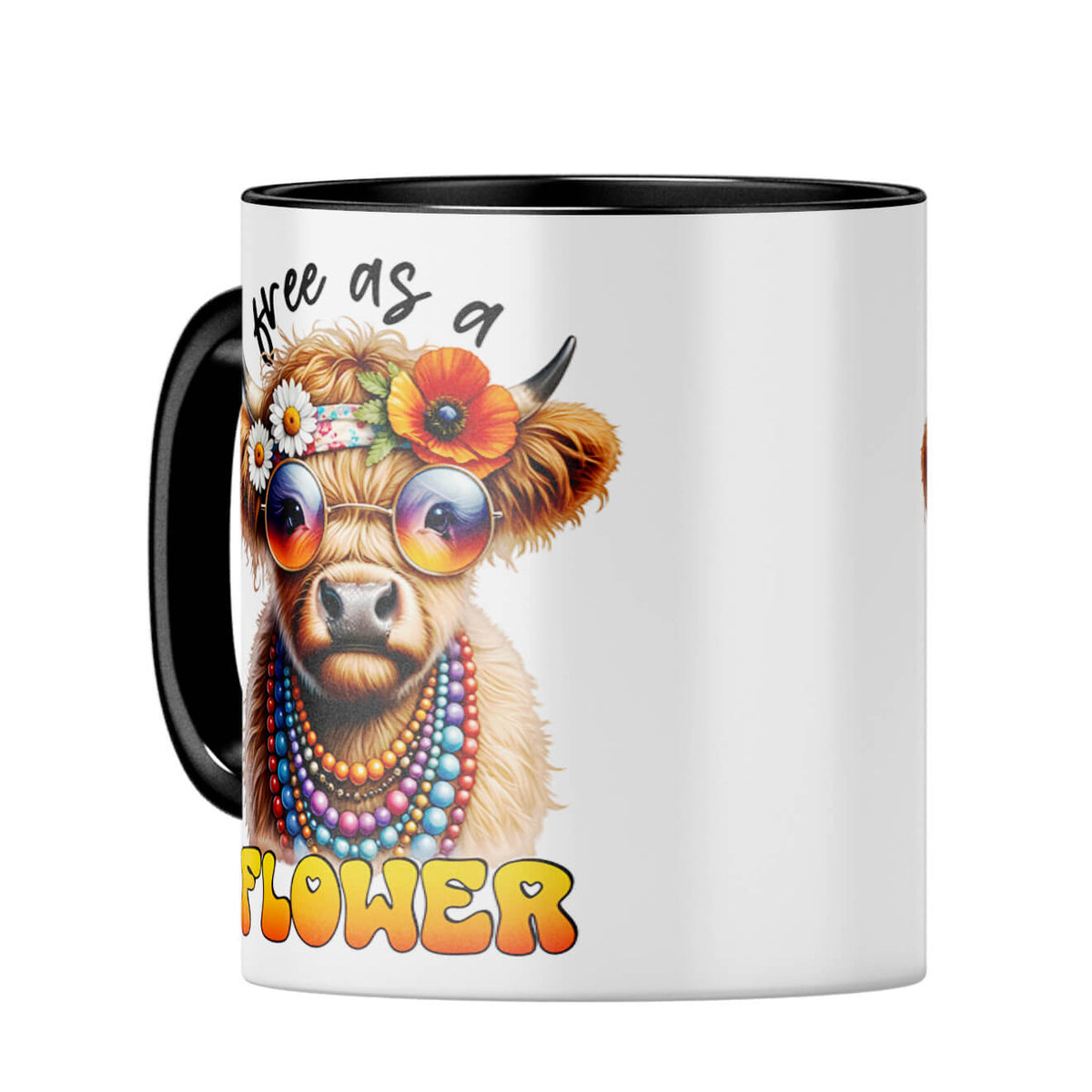 Free As A Flower Coffee MugC-Black