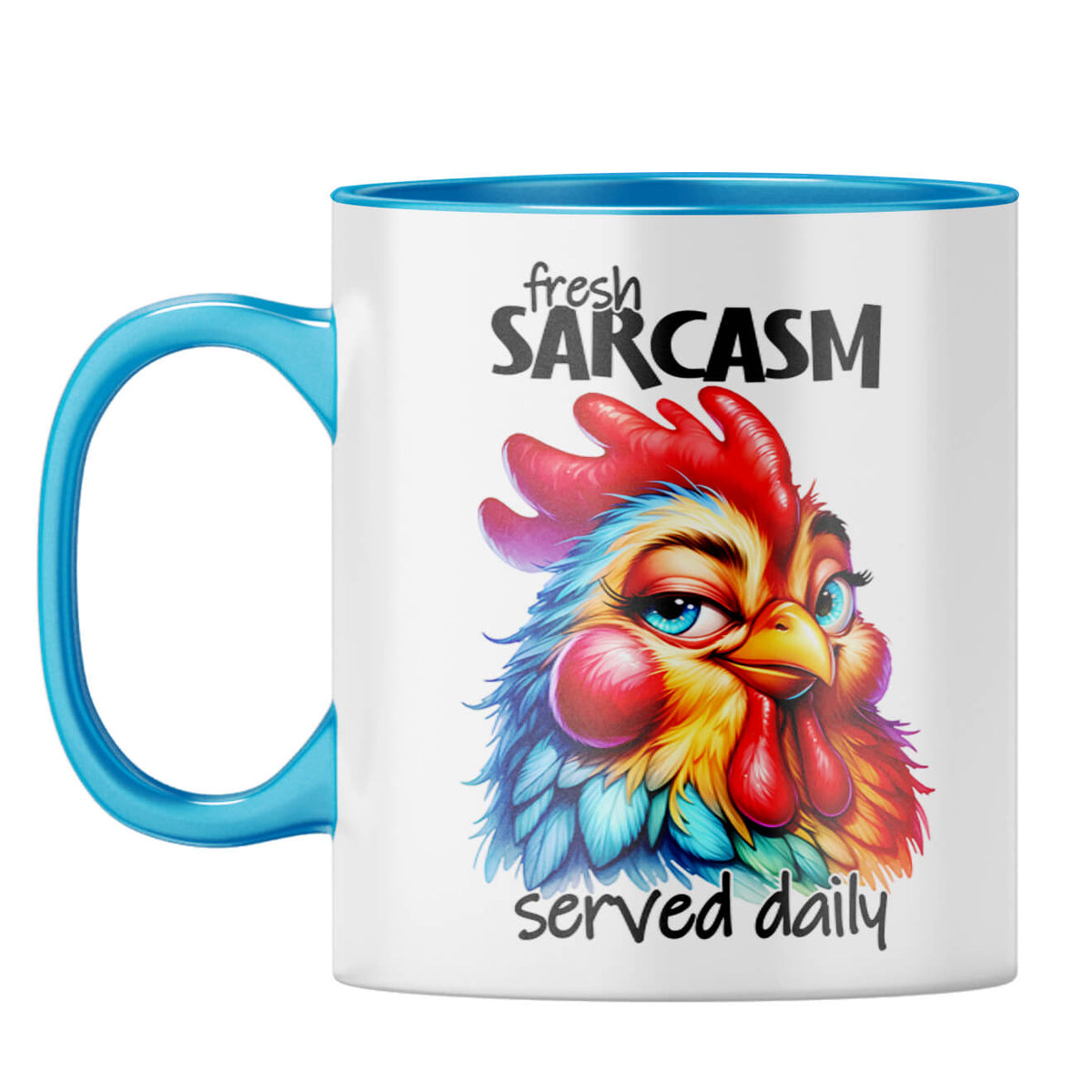 Fresh Sarcasm Served Daily Coffee Mug Light Blue