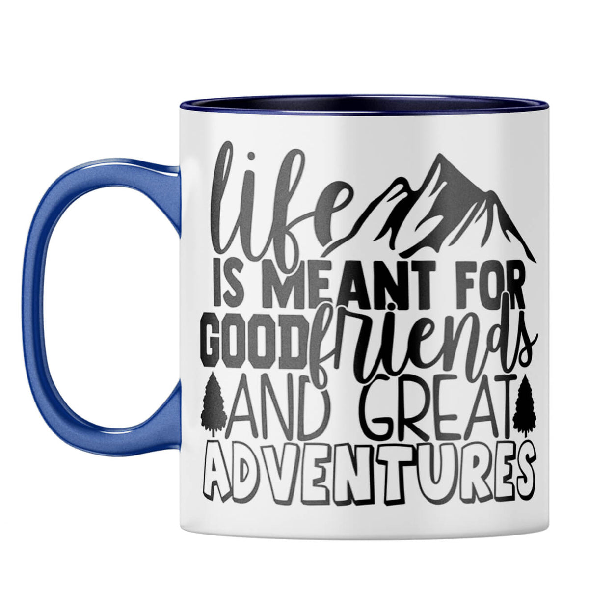 Friends & Adventures Coffee Mug Dark Blue