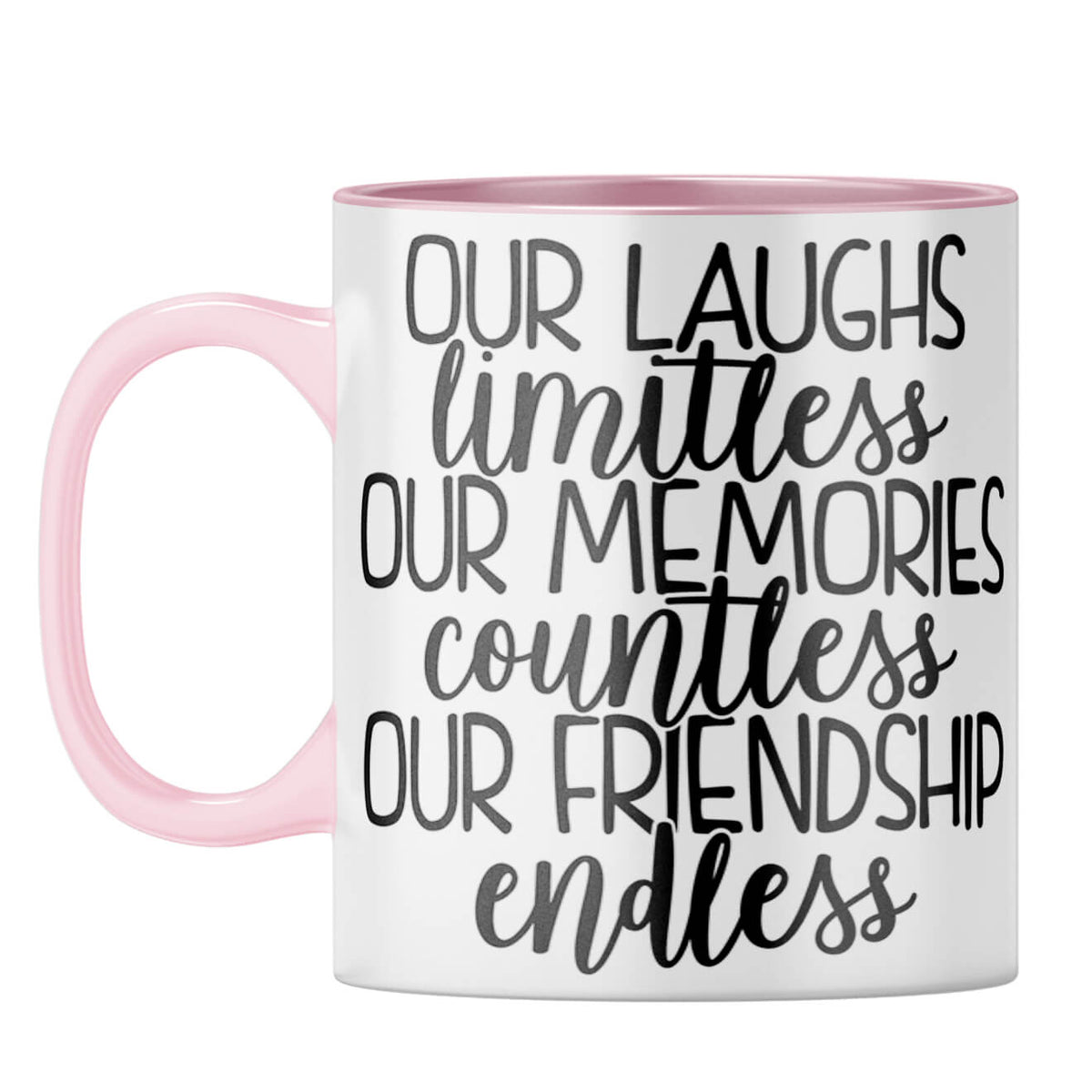 Friendship Is Endless Coffee Mug Pink