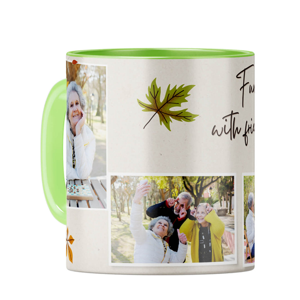 Fun With Friends Coffee Mug Light Green
