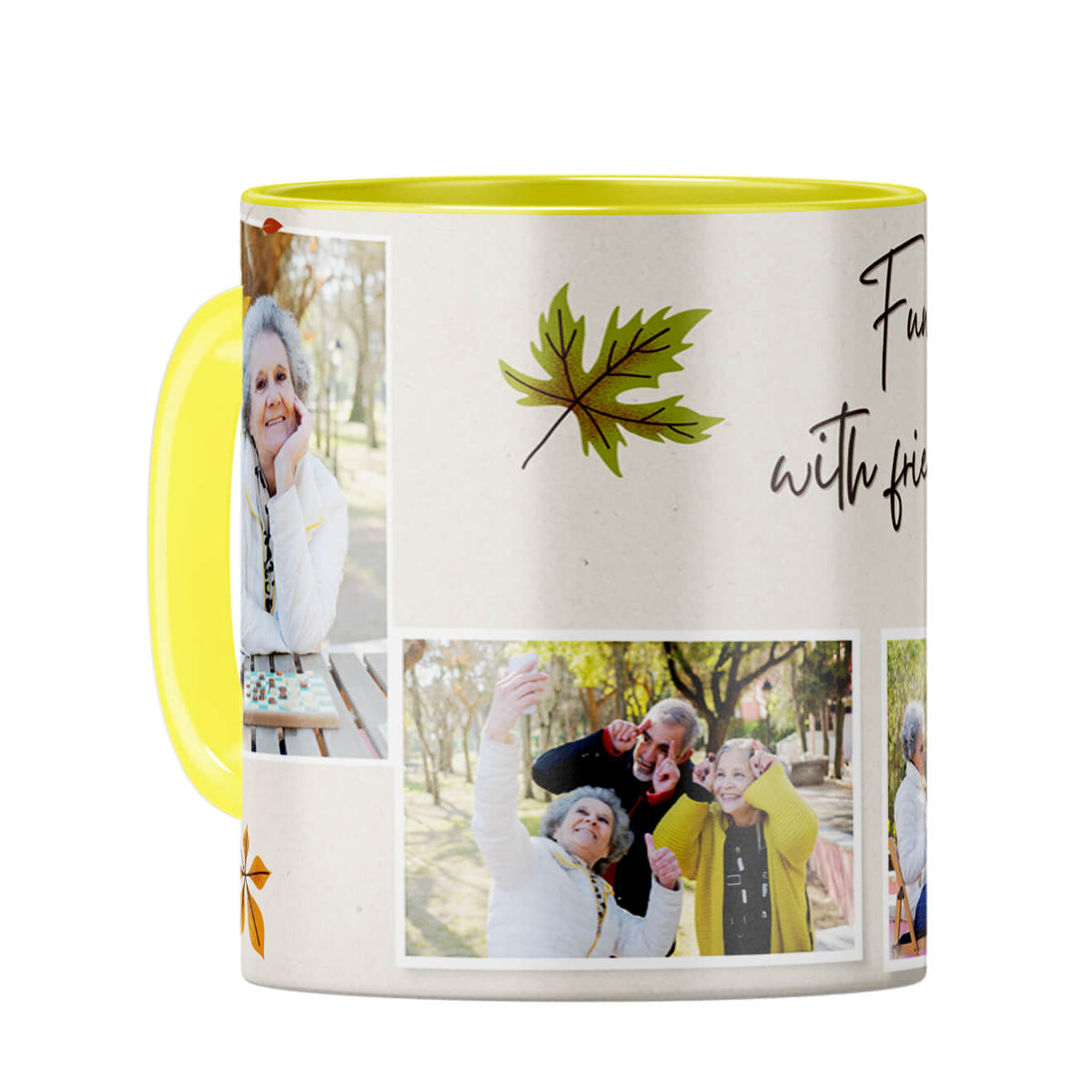 Fun With Friends Coffee Mug Yellow