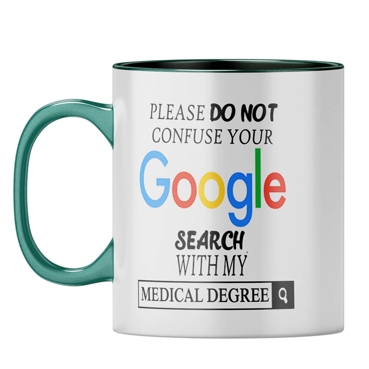 Funny Doctor Coffee Mug Dark Green