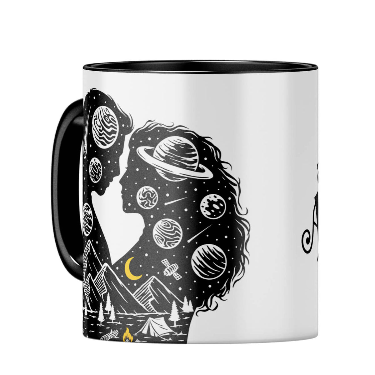 Gift for Aventurous Couples Coffee MugC-Black