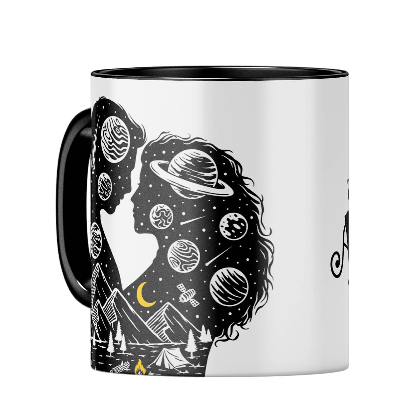 Gift for Aventurous Couples Coffee MugC-Black