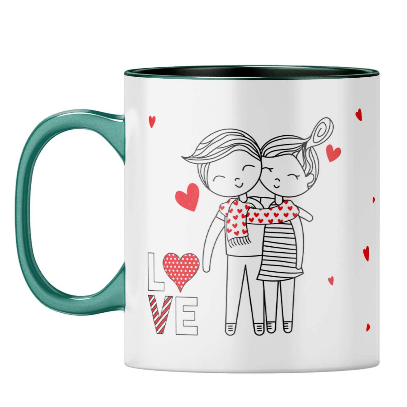 Gift for Boy Friend Coffee Mug Dark Green