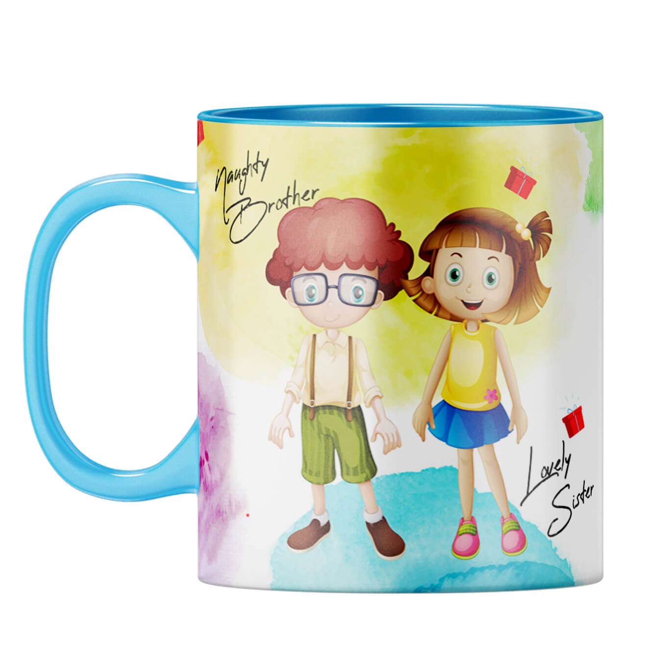 Gift for Brother Sister Coffee Mug Light Blue