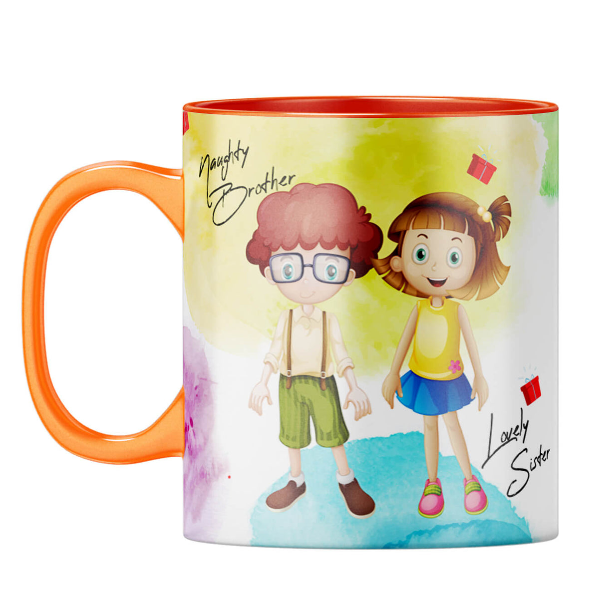 Gift for Brother Sister Coffee Mug Orange
