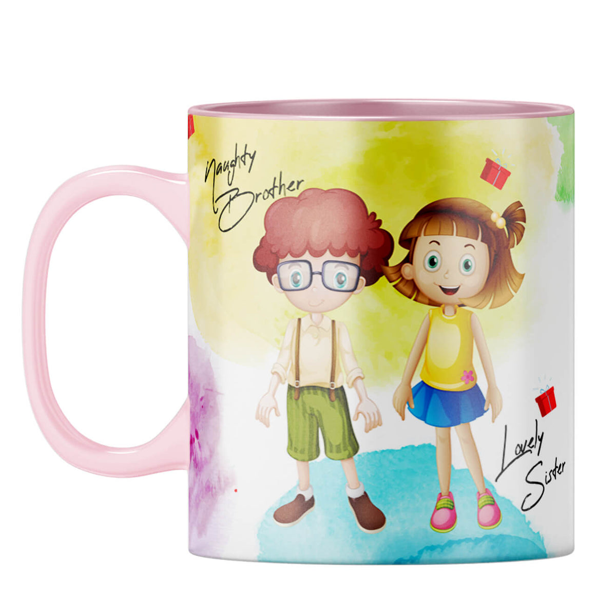 Gift for Brother Sister Coffee Mug Pink