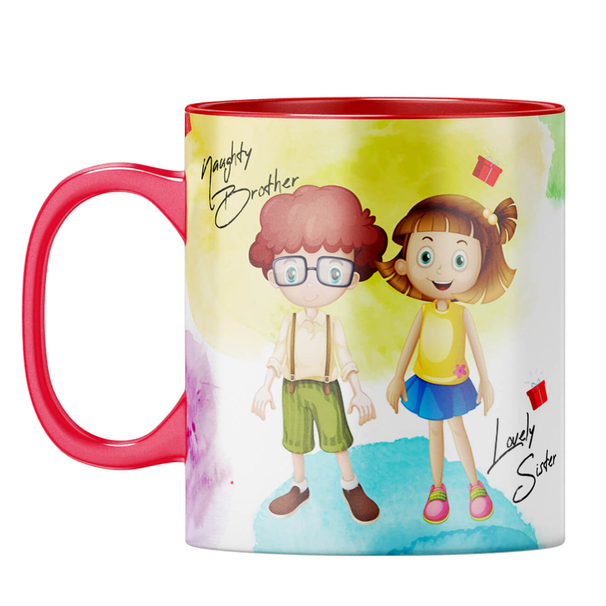 Gift for Brother Sister Coffee Mug Red