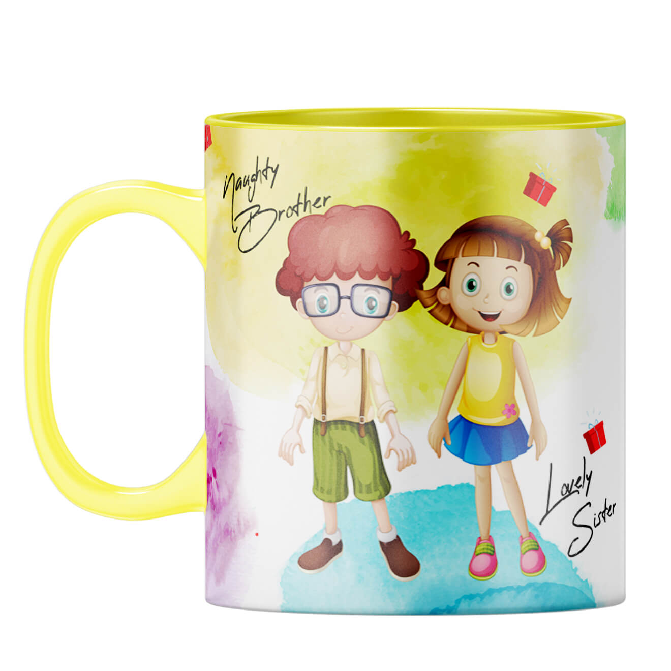 Gift for Brother Sister Coffee Mug Yellow