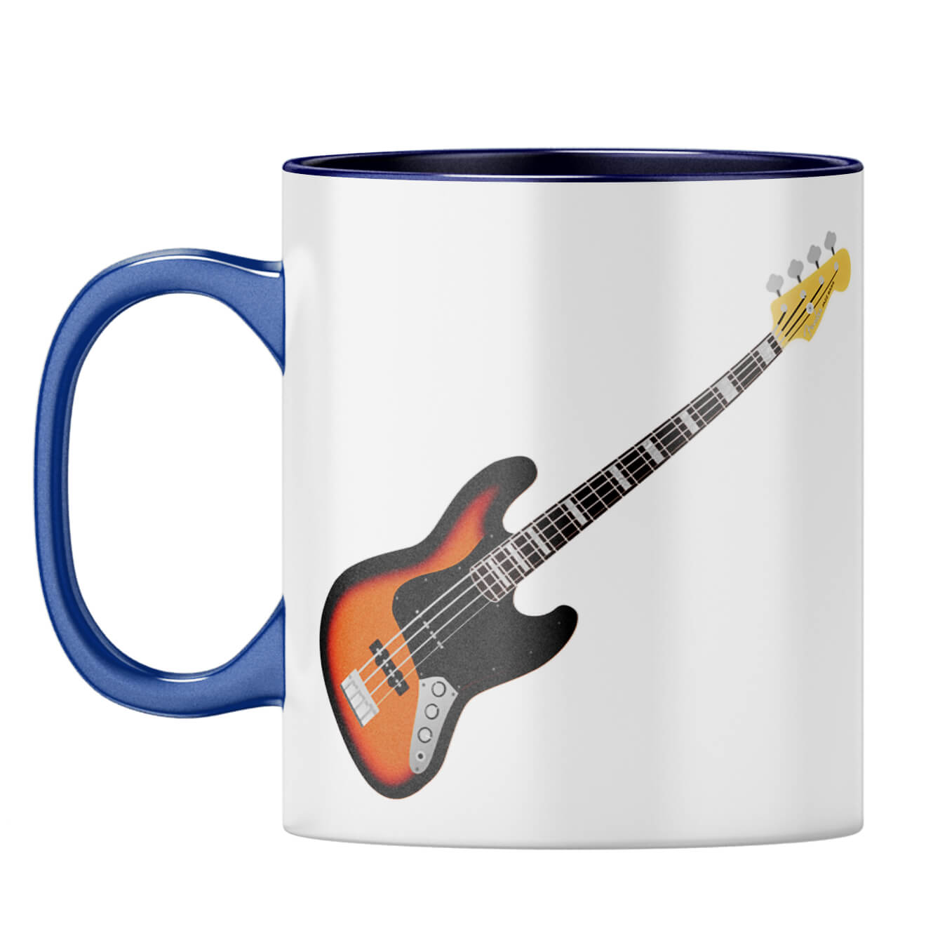 Gift for Guitar Lover Coffee Mug Dark Blue