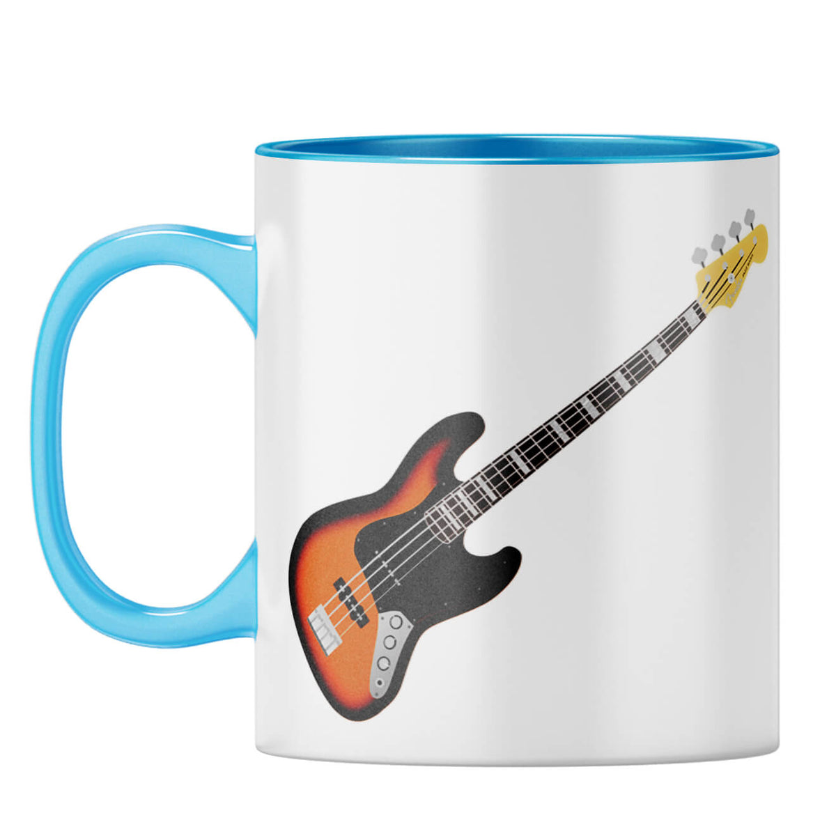 Gift for Guitar Lover Coffee Mug Light Blue