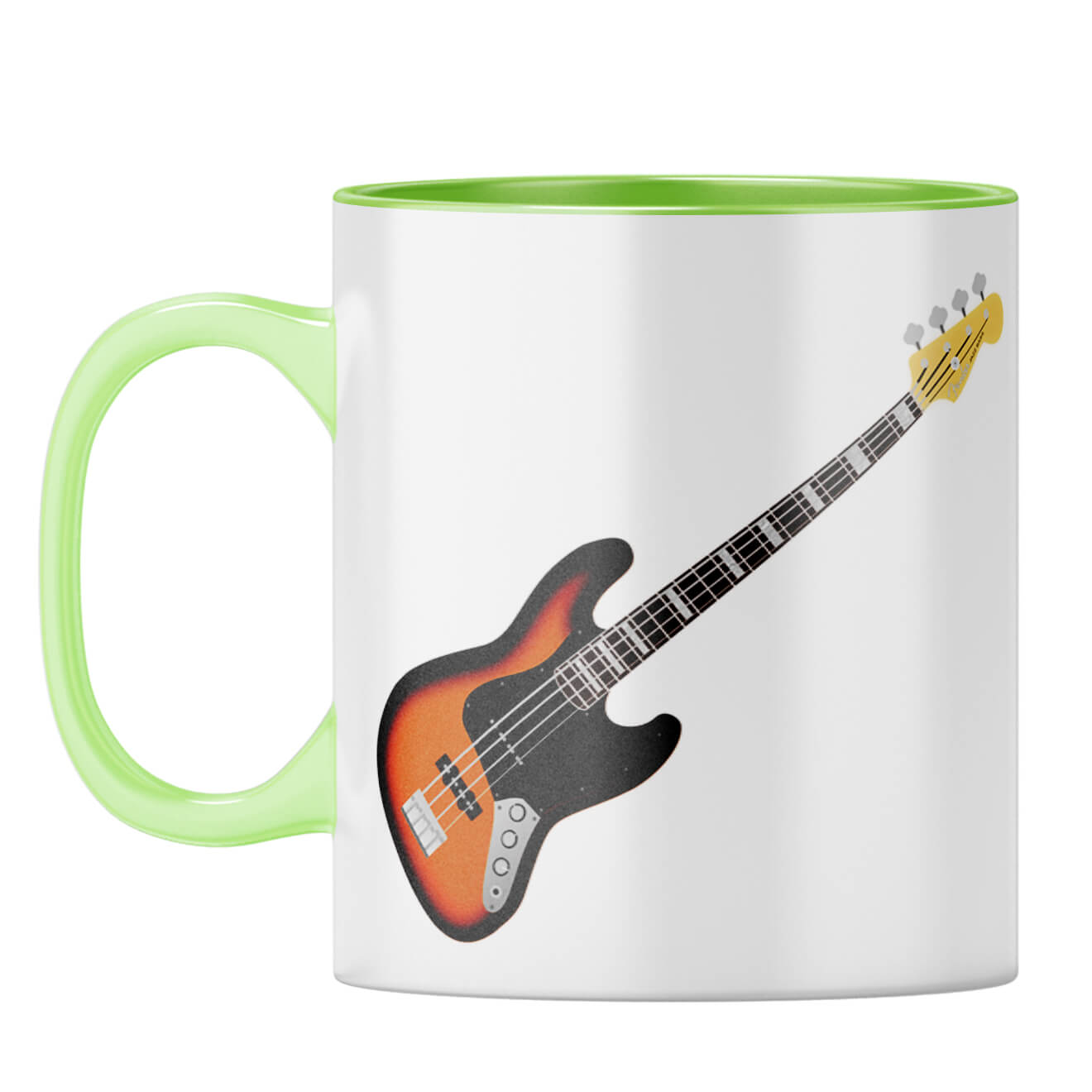Gift for Guitar Lover Coffee Mug Light Green
