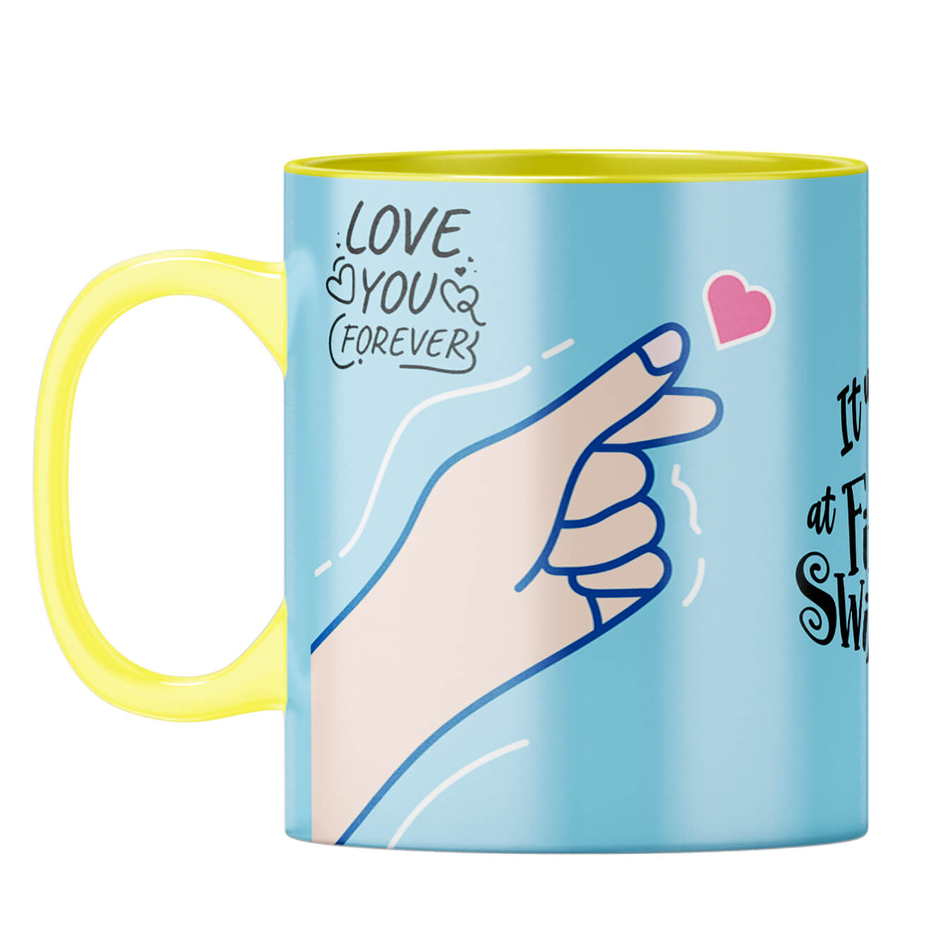 Gift for Internet Friends Coffee Mug Yellow