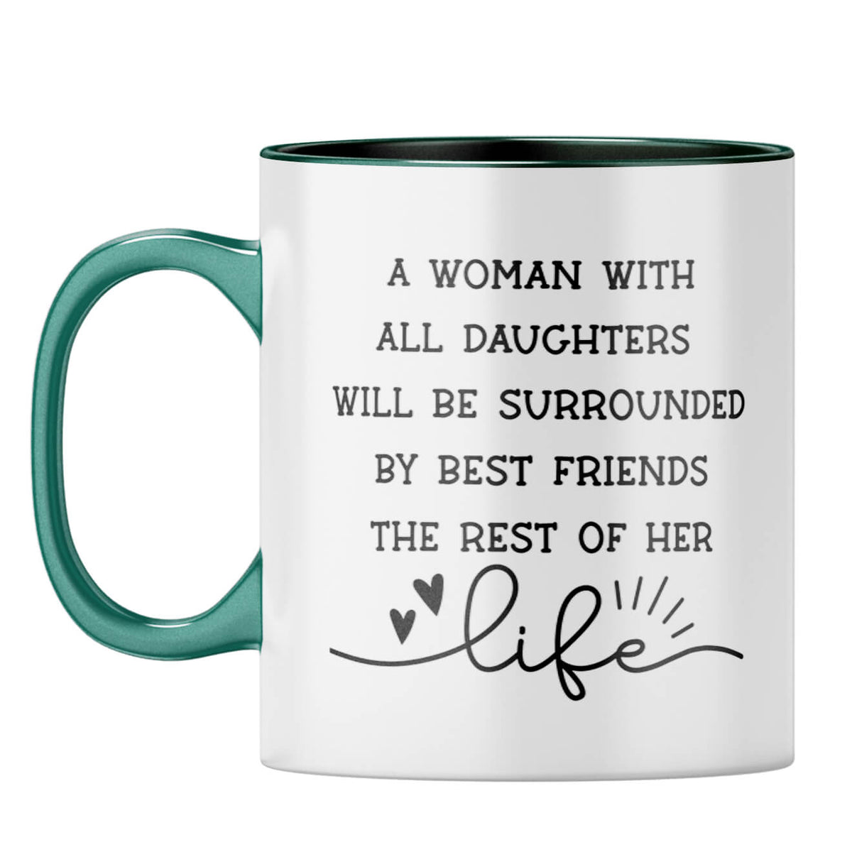 Gift For Mom Birthday Coffee Mug Dark Green