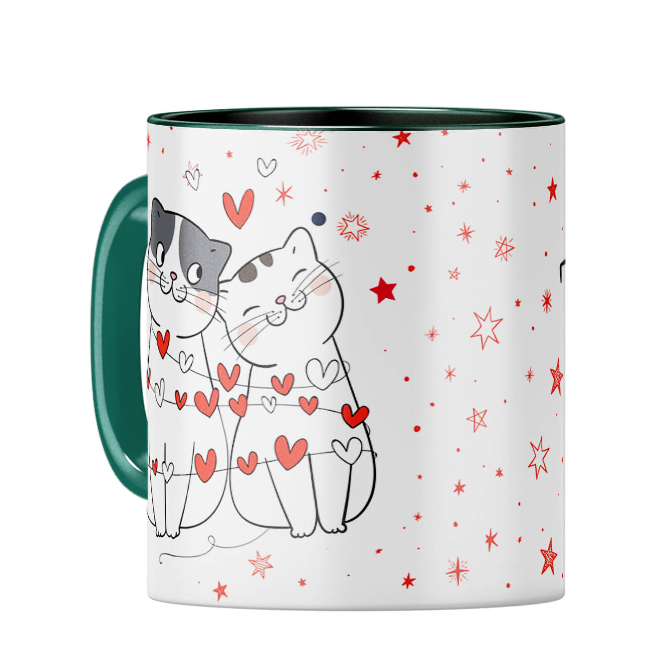 Gift for Perfect Couples Coffee Mug Dark Green