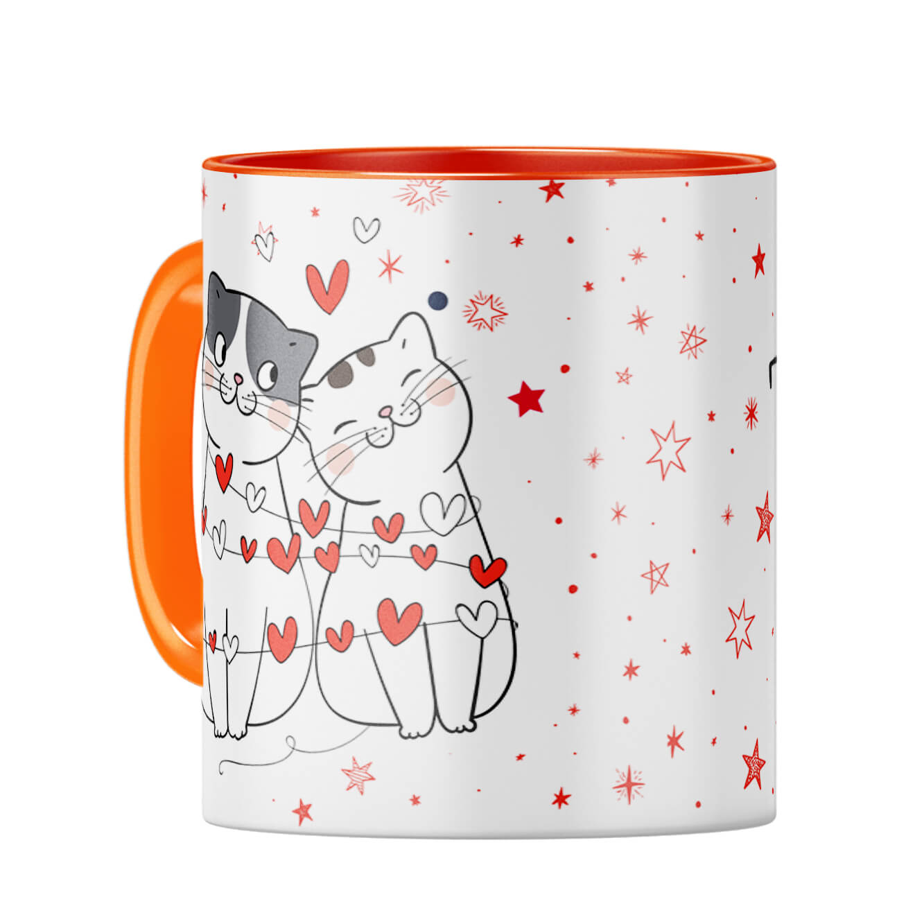 Gift for Perfect Couples Coffee Mug Orange