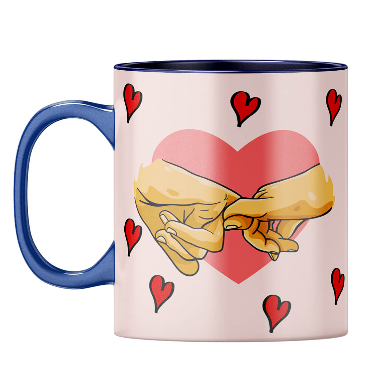 Gift for Romantic Couples Coffee Mug Dark Blue