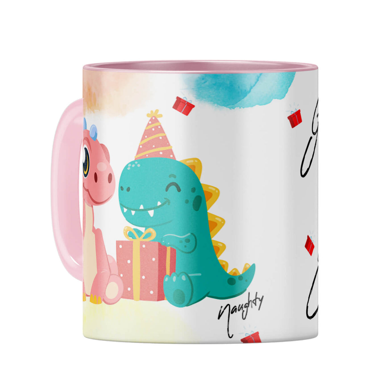 Gift for Sister Brother Coffee Mug Pink