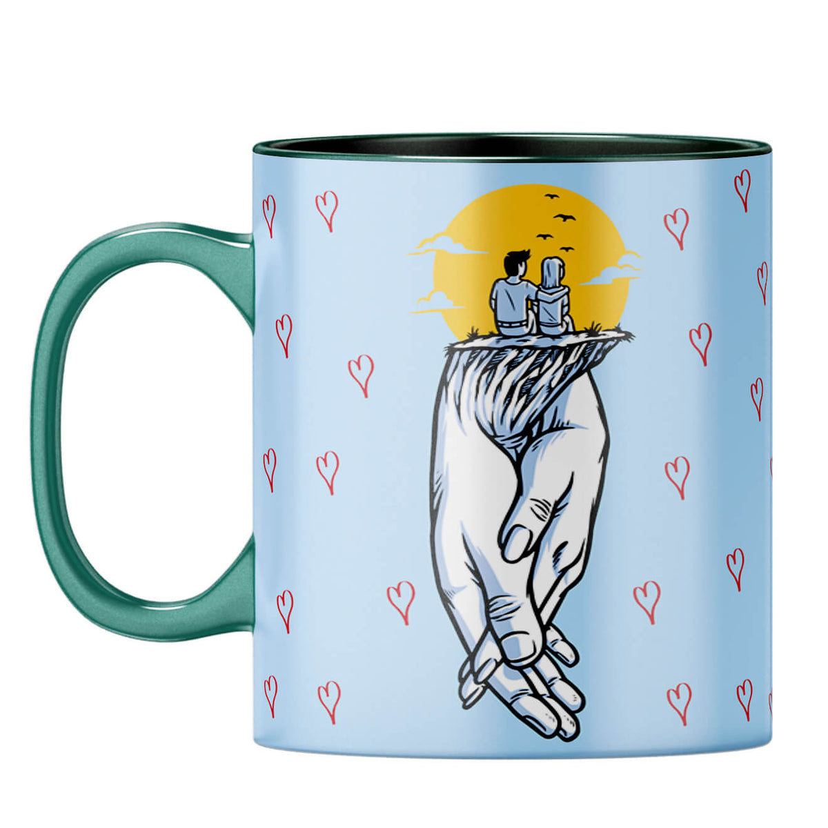 Gift for Soul Mates Coffee Mug Dark Green