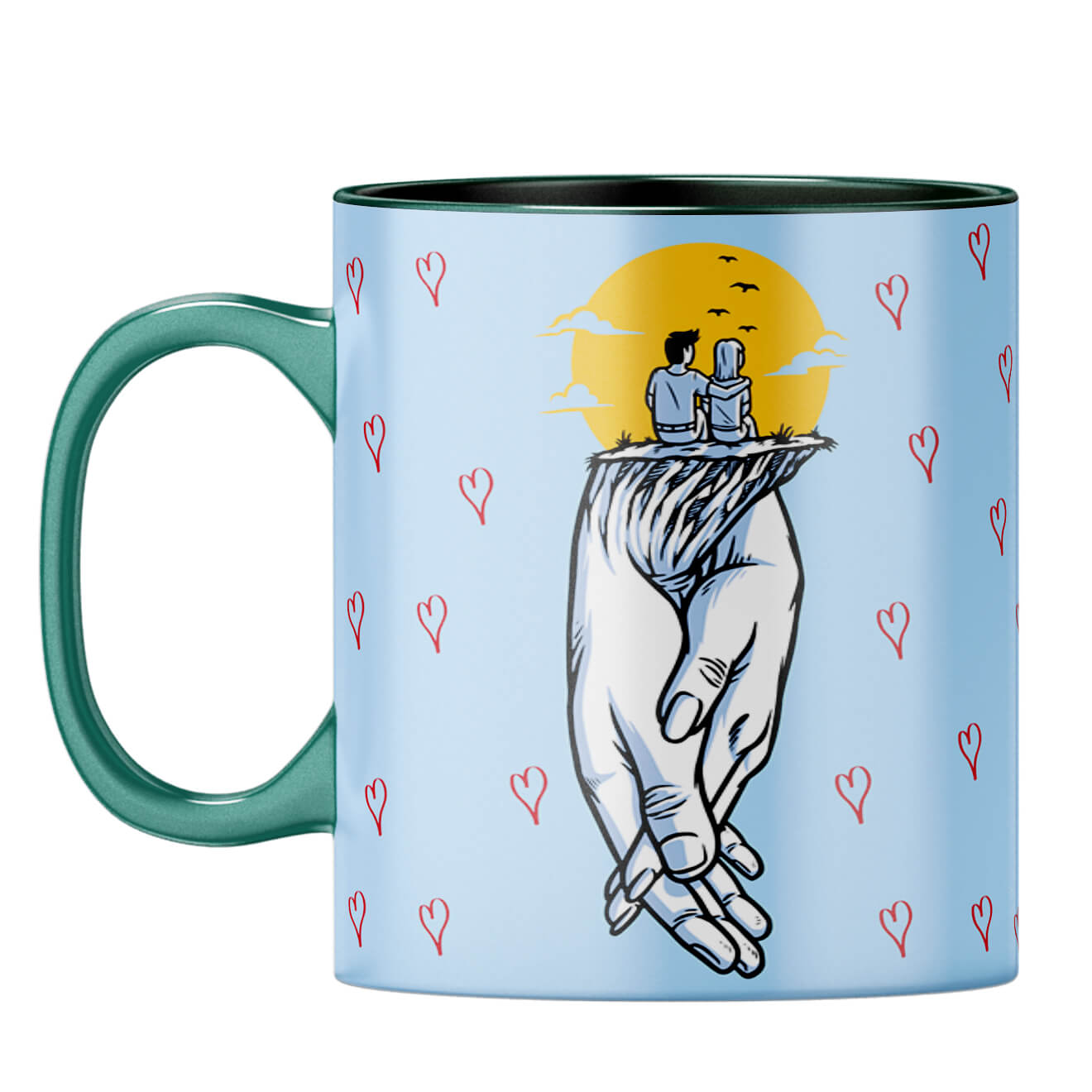 Gift for Soul Mates Coffee Mug Dark Green