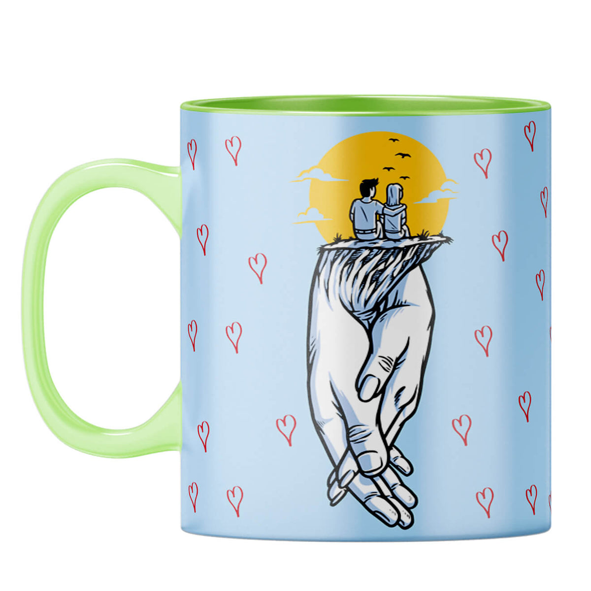 Gift for Soul Mates Coffee Mug Light Green